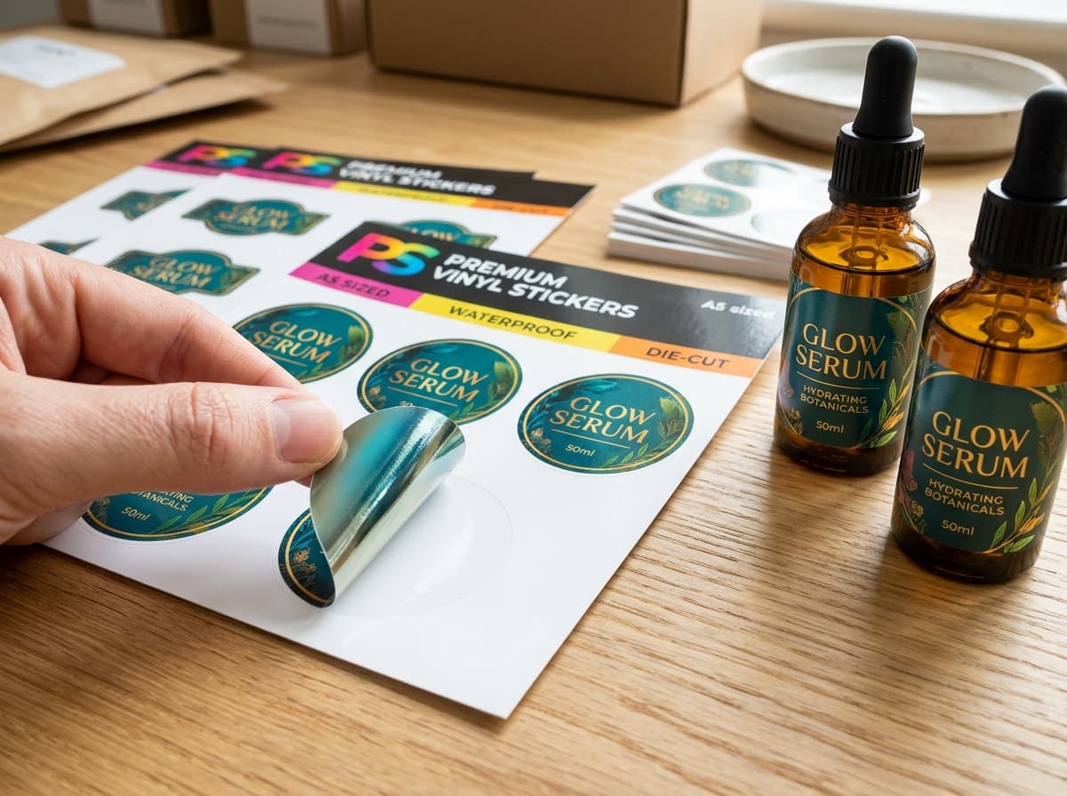 Waterproof branding stickers